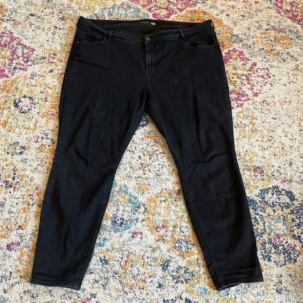 Old Navy Rockstar Super Skinny Built in Warm Black Jeans 18 Fleece lined